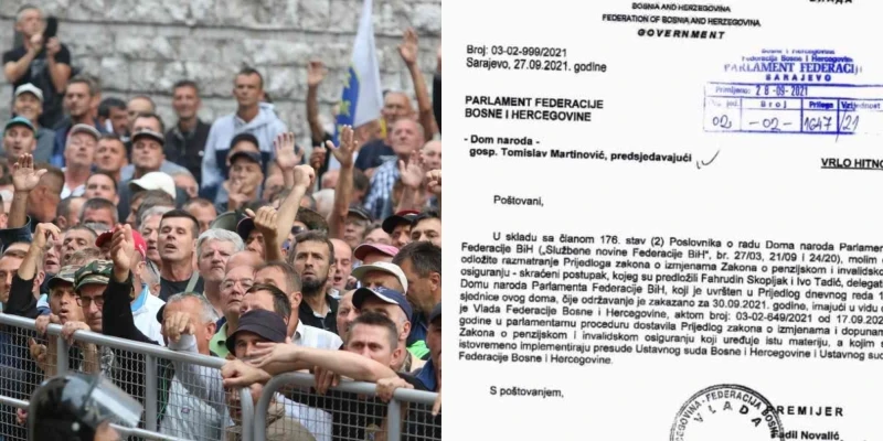 Borci, dopis Vlade FBiH