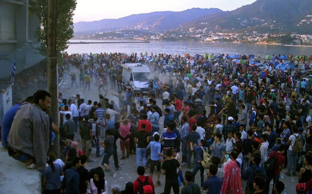 Migranti na Lesbosu