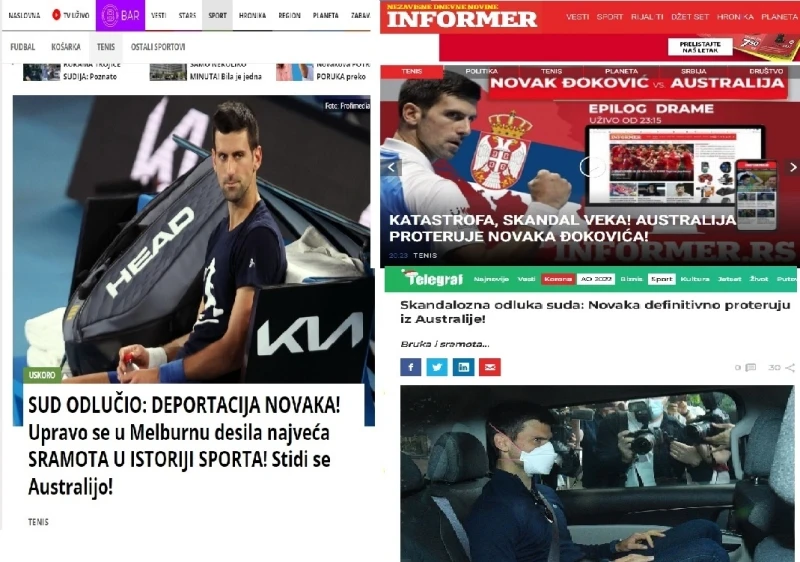 srbija, mediji o đokoviću