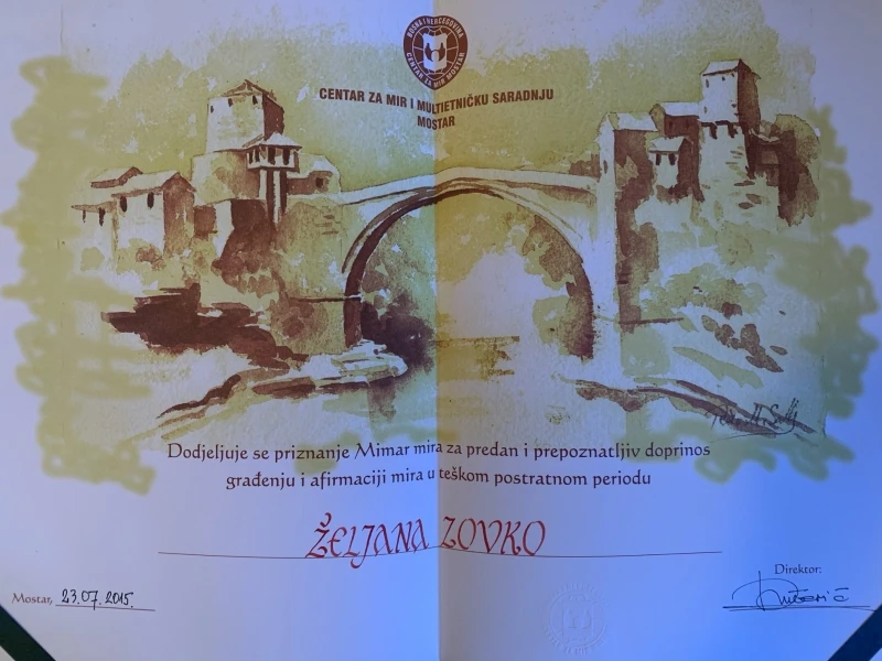 Plaketa Željana Zovko