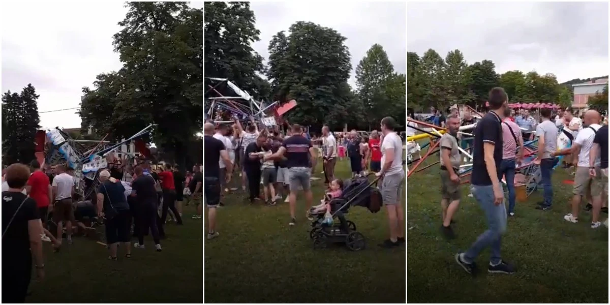 U Doboju se srušio ringišpil, roditelji povrijeđenu djecu na rukama nosili u Dom zdravlja