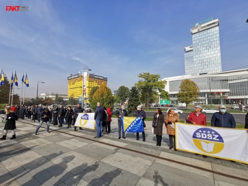 S jednog od protesta državnih službenika BiH