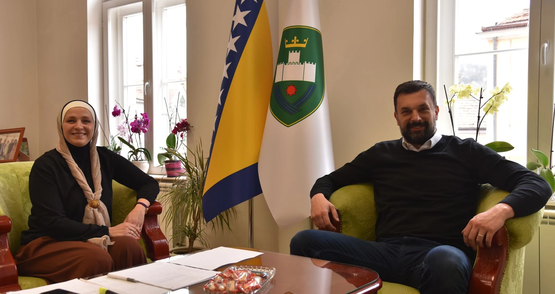 Amra Babić i Elmedin Konaković dok je bila načelnica Visokog