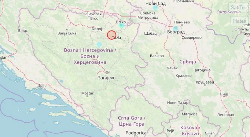 Zemljotres u blizini Tuzle