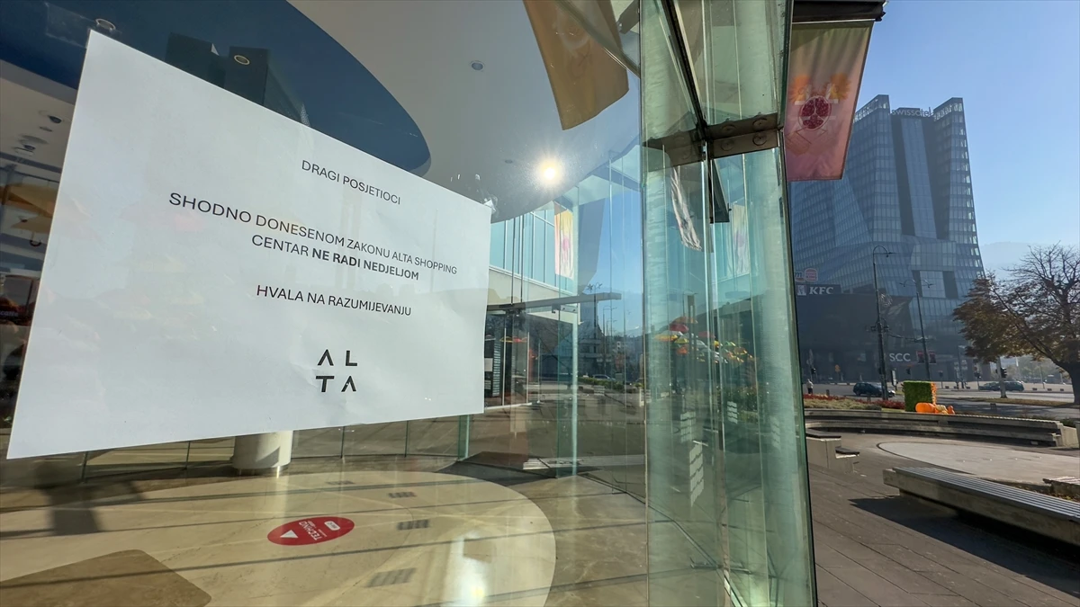 Obavještenje o neradnoj nedjelji u jednom trgovačkom centru