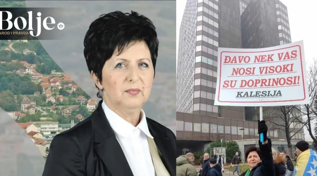 Hava Fazlić bila je na protestima pred Vladom FBiH