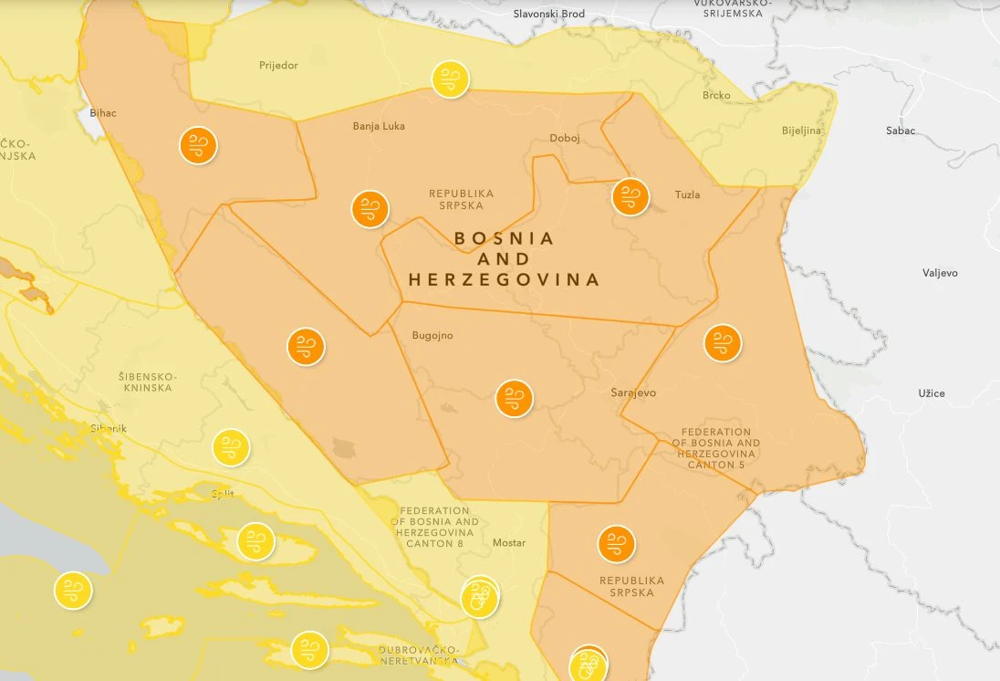 Meteoalarm za danas