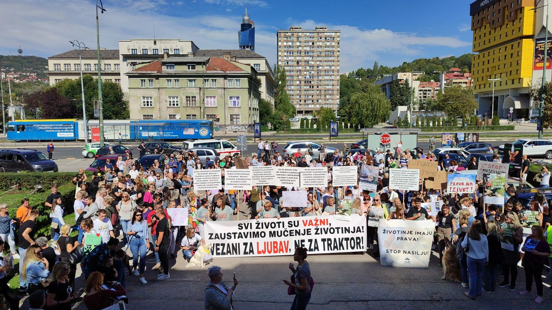Sa protesta u Sarajevu prošle godine