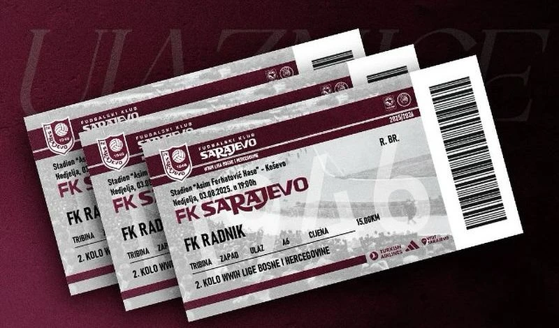 Na ulaznicama piše da meč počinje u 19 sati
