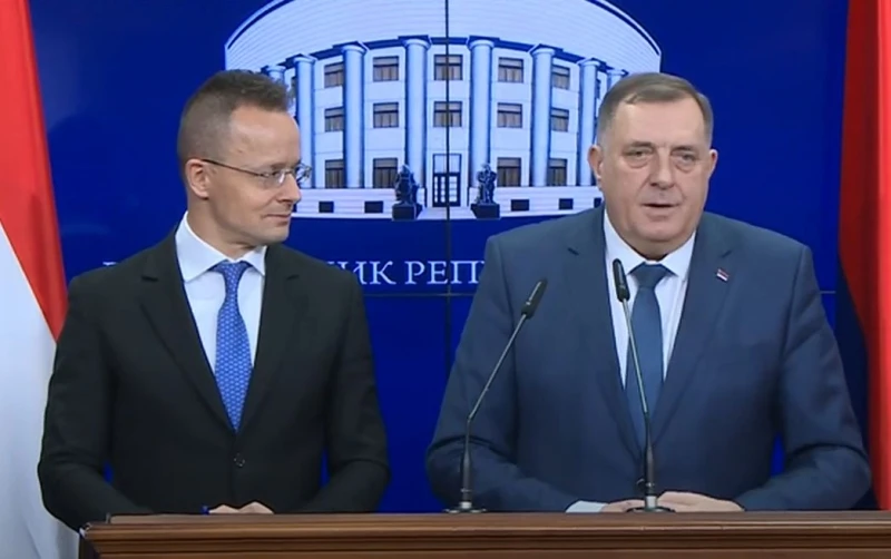Piter Szijjarto i Milorad Dodik