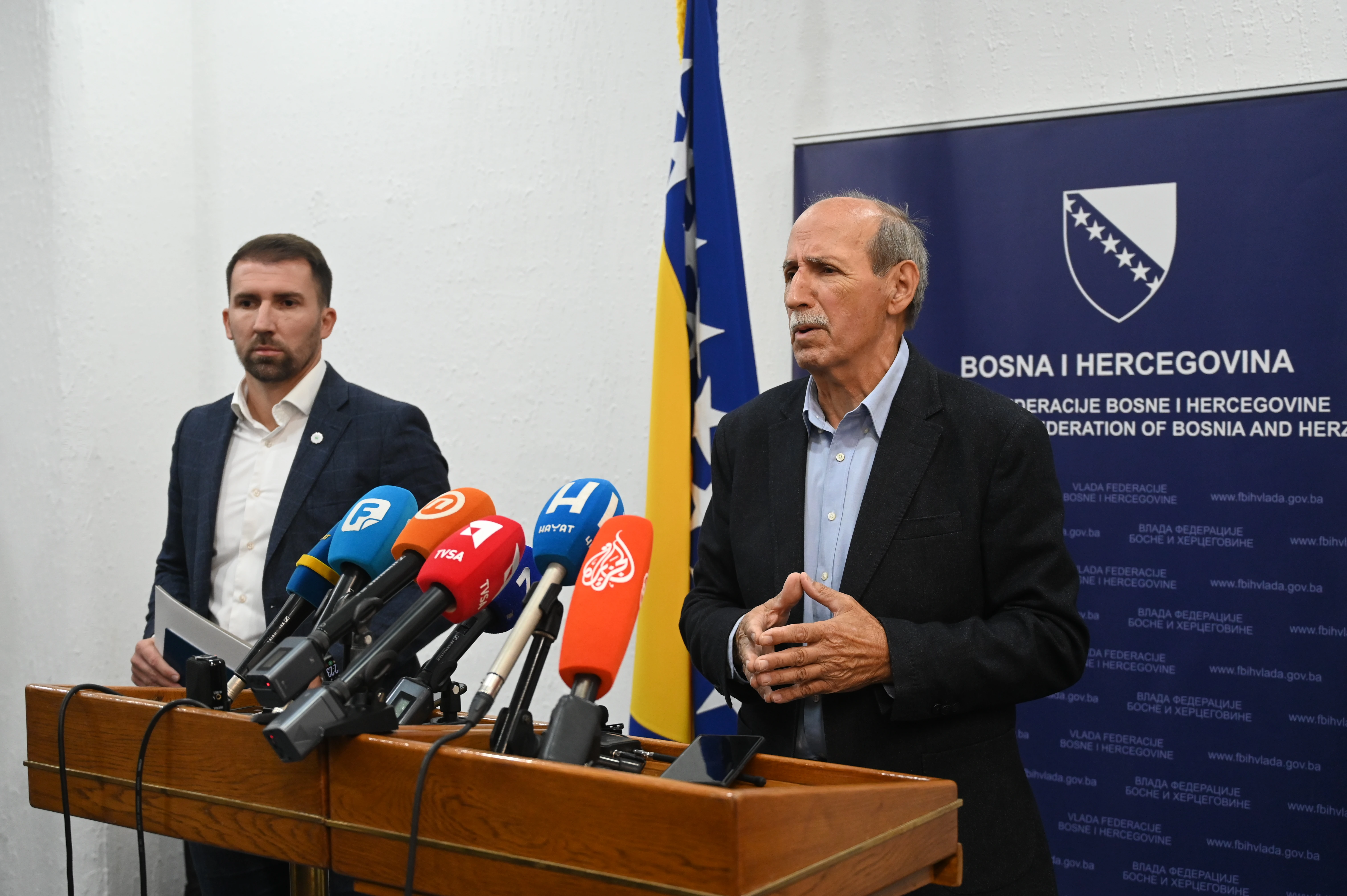 Predstavnik penzionera Redžo Mehić i federalni ministar rada i socijalne politike Adnan Delić