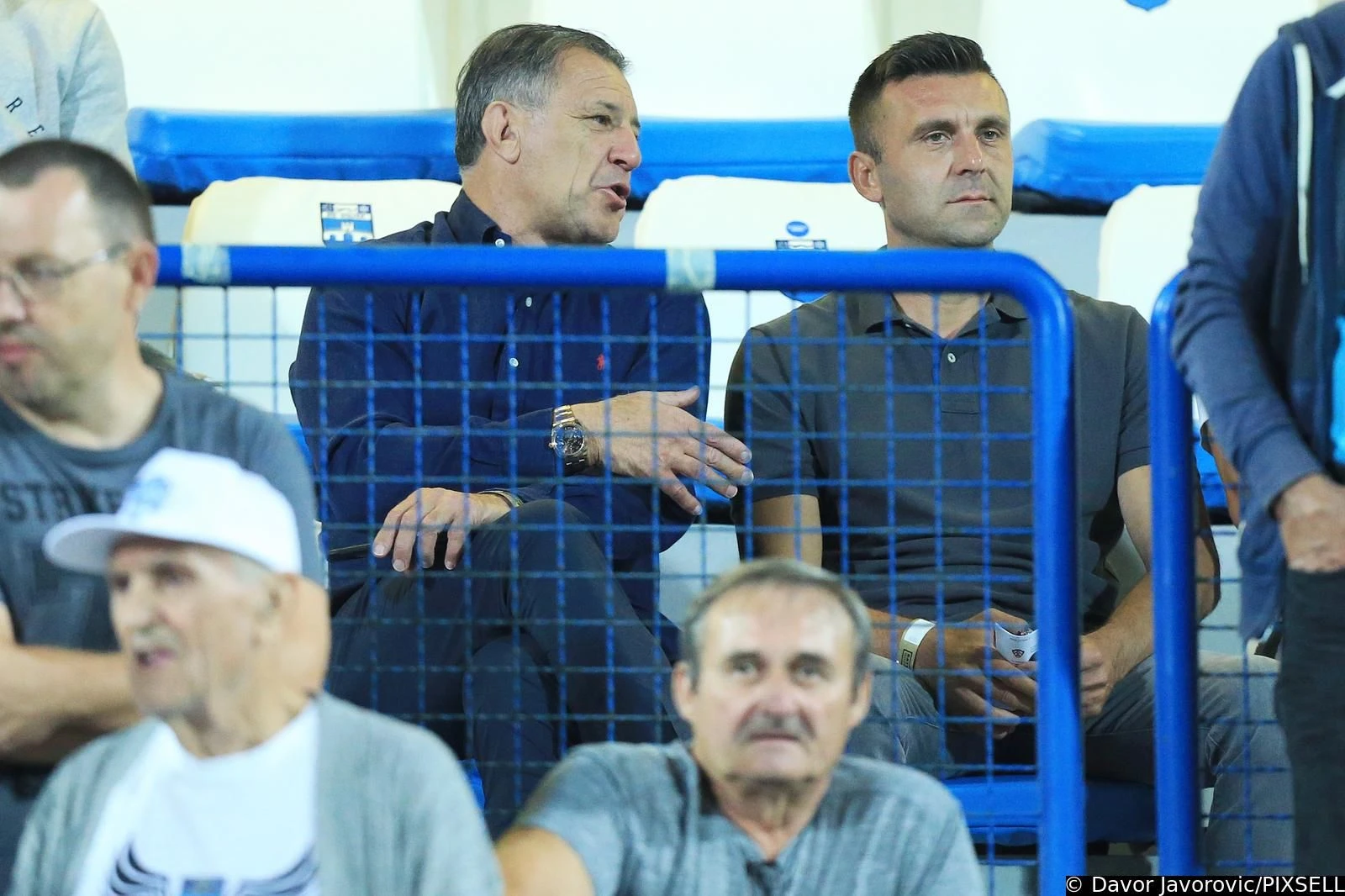 Zdravko Mamić i Mario Cvitanović na utakmici u Osijeku 2017. godine