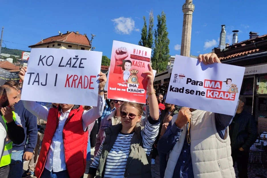 Sa jednog od protesta mladih u Sarajevu