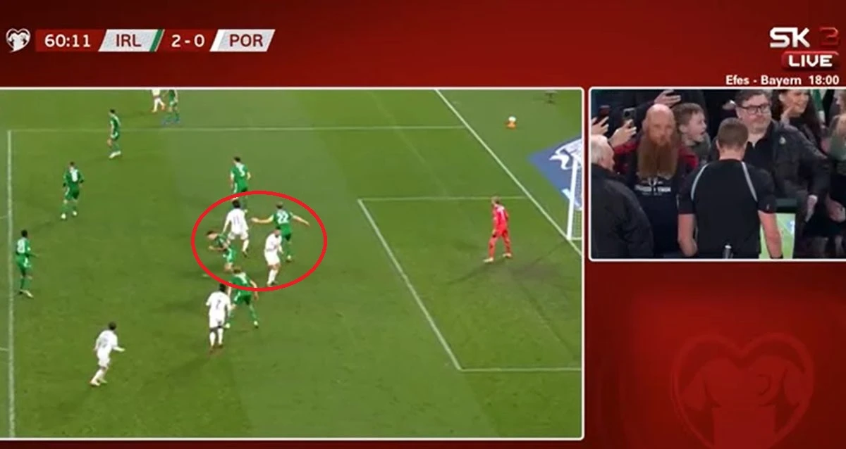 Trenutak kada je Ronaldo udario protivničkog igrača