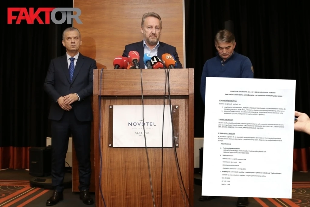 Bakir Izetbegović, Fahrudin Radončić i Željko Komšić