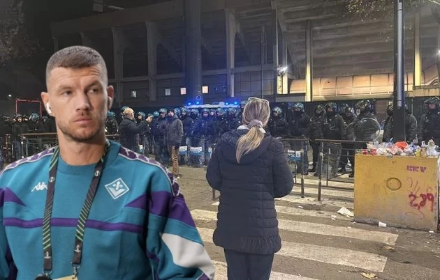 Policija nakon utakmice dugo ostala ispred stadiona