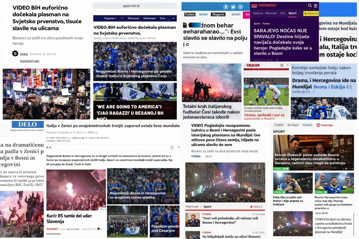 Regionalni mediji o prolasku Zmajeva na Svjetsko prvenstvo: “BiH slavi, zaslužila je”, “Nogometno čudo”, “Azzuri u suzama”…