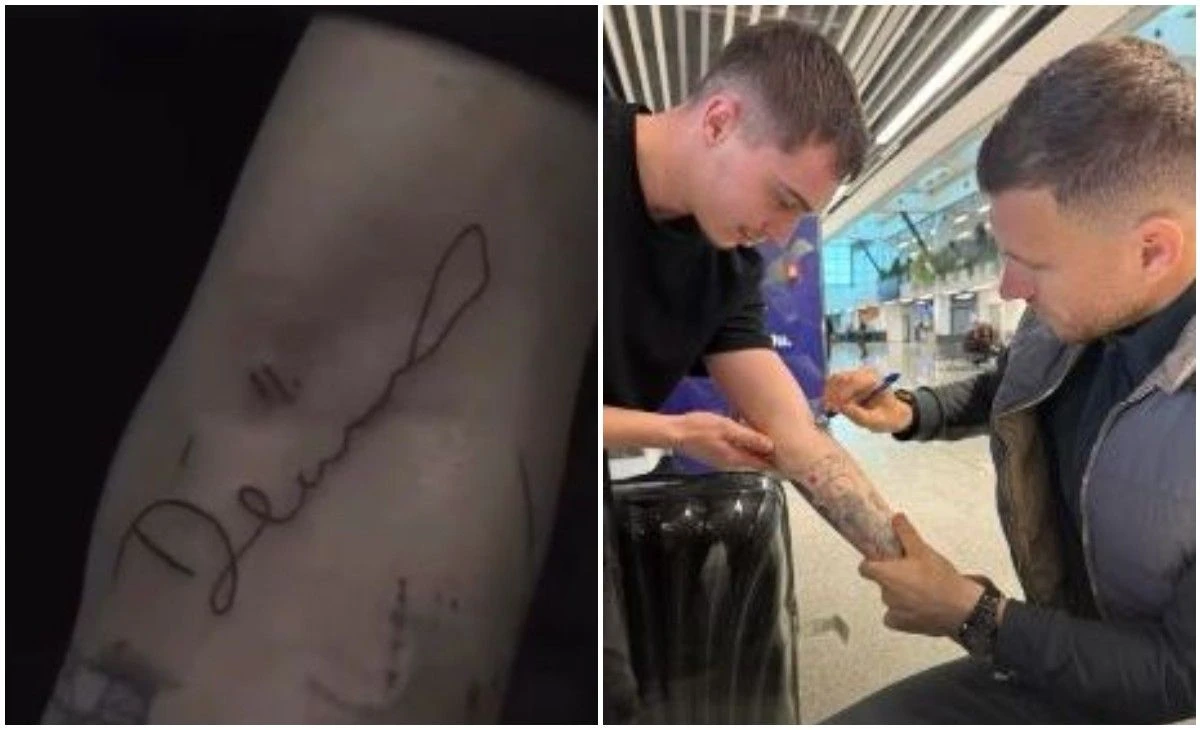 Edin Džeko potpisao navijačku ruku, odmah otišao i tetovirao Dijamantov “pečat”