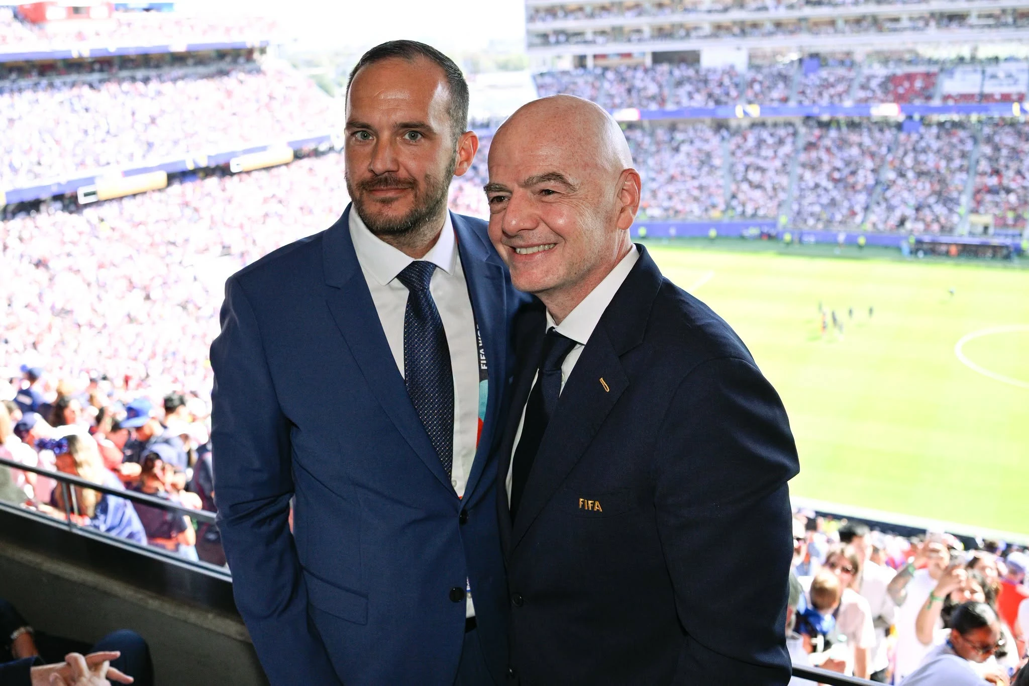Vico Zeljković i Gianni Infantino na utakmici u San Franciscu